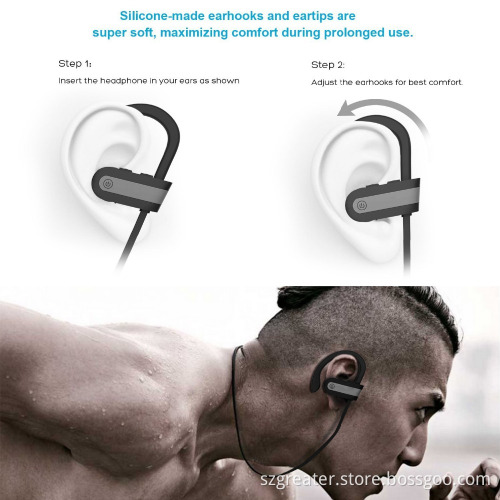 2017 new Bluetooth Sport Headphones, Best Wireless Earbuds Noise Cancelling Cordless Headset